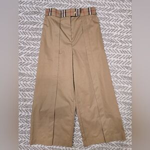 NWT Burberry Girl's Pleated Wide-Leg Pants